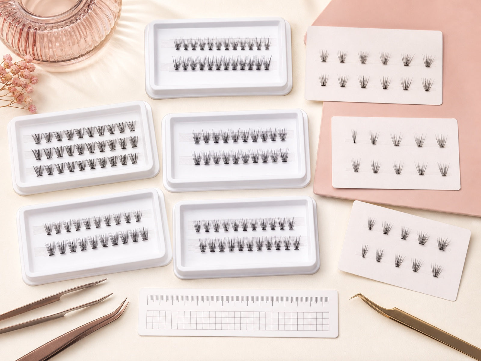 Natural-looking DIY cluster lash result