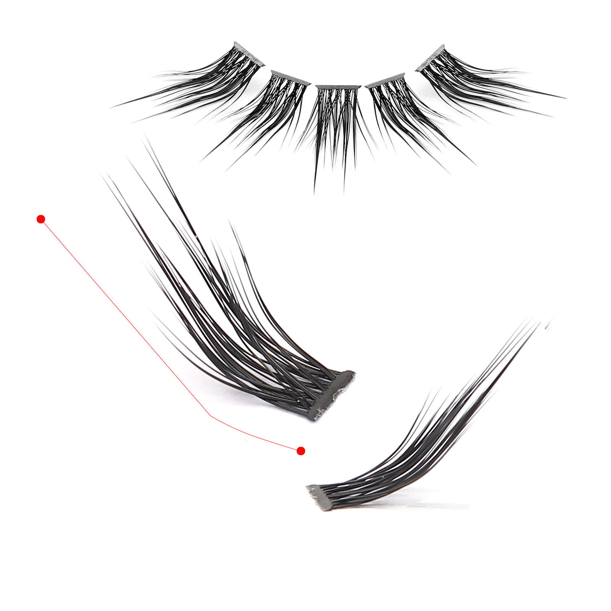 IGUIONSS 120 degree L Curl DIY cluster lash design