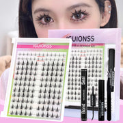 IGUIONSS IG06 Natural DIY Lash Kit with lower lashes, Bond, Seal, Remover and tweezers