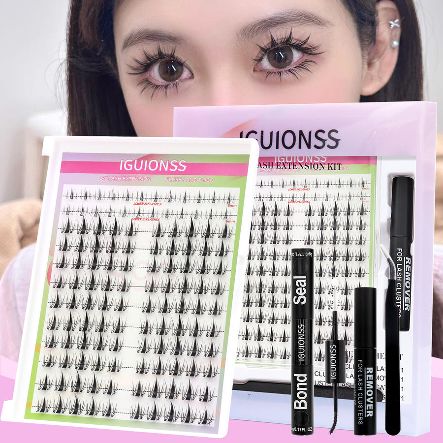 IGUIONSS IG06 Natural DIY Lash Kit with Lower Lashes – Complete Underlash Set