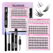 IGUIONSS complete L Curl DIY lash kit with Bond, Seal, Remover and tweezers