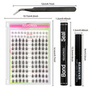 IGUIONSS IG06 complete DIY lash kit with cluster lashes, lower lashes and application tools