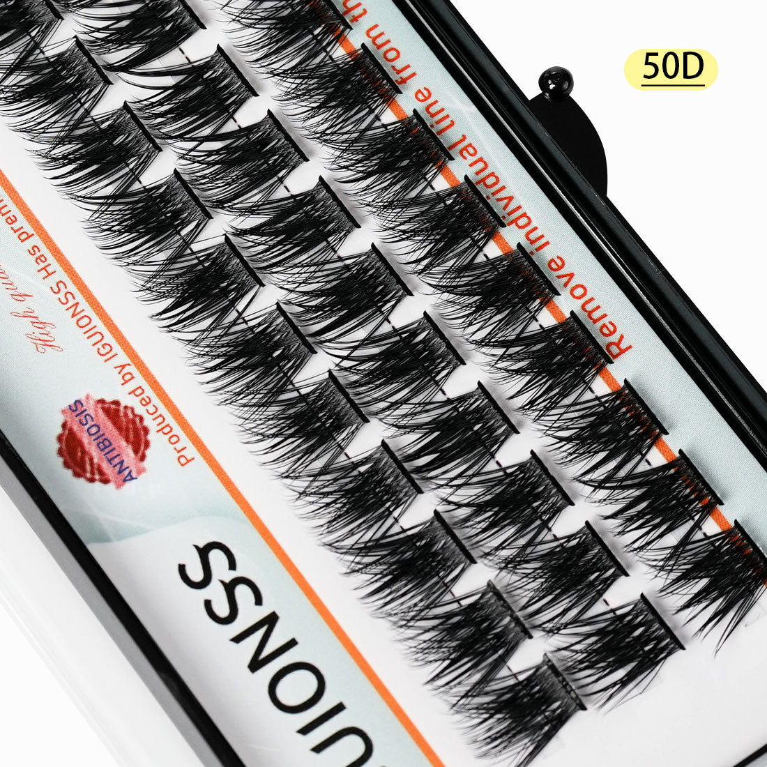 IGUIONSS 50D C/D Curl Lash Clusters – Single Length 8–16mm