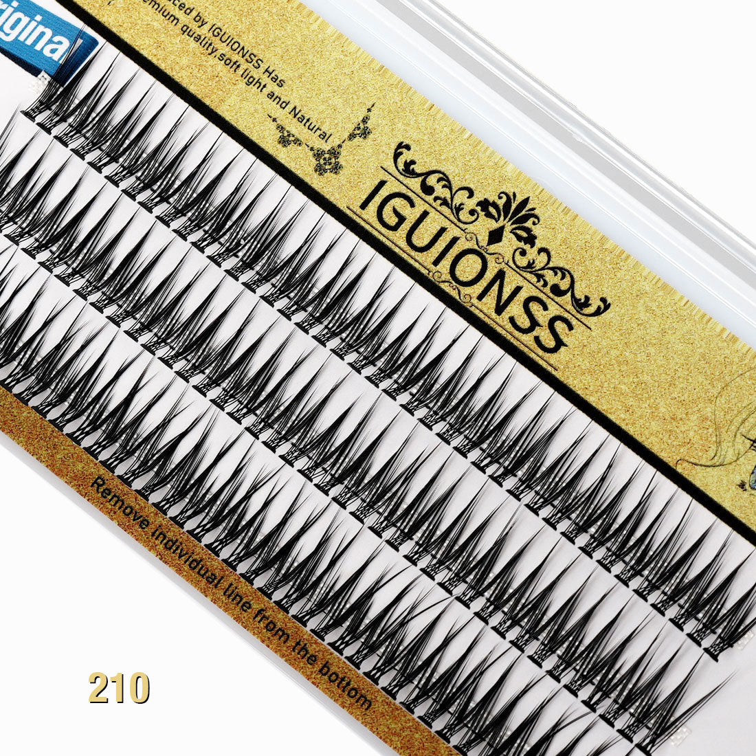 IGUIONSS 210L L Curl Lash Clusters – Single Length 10–15mm