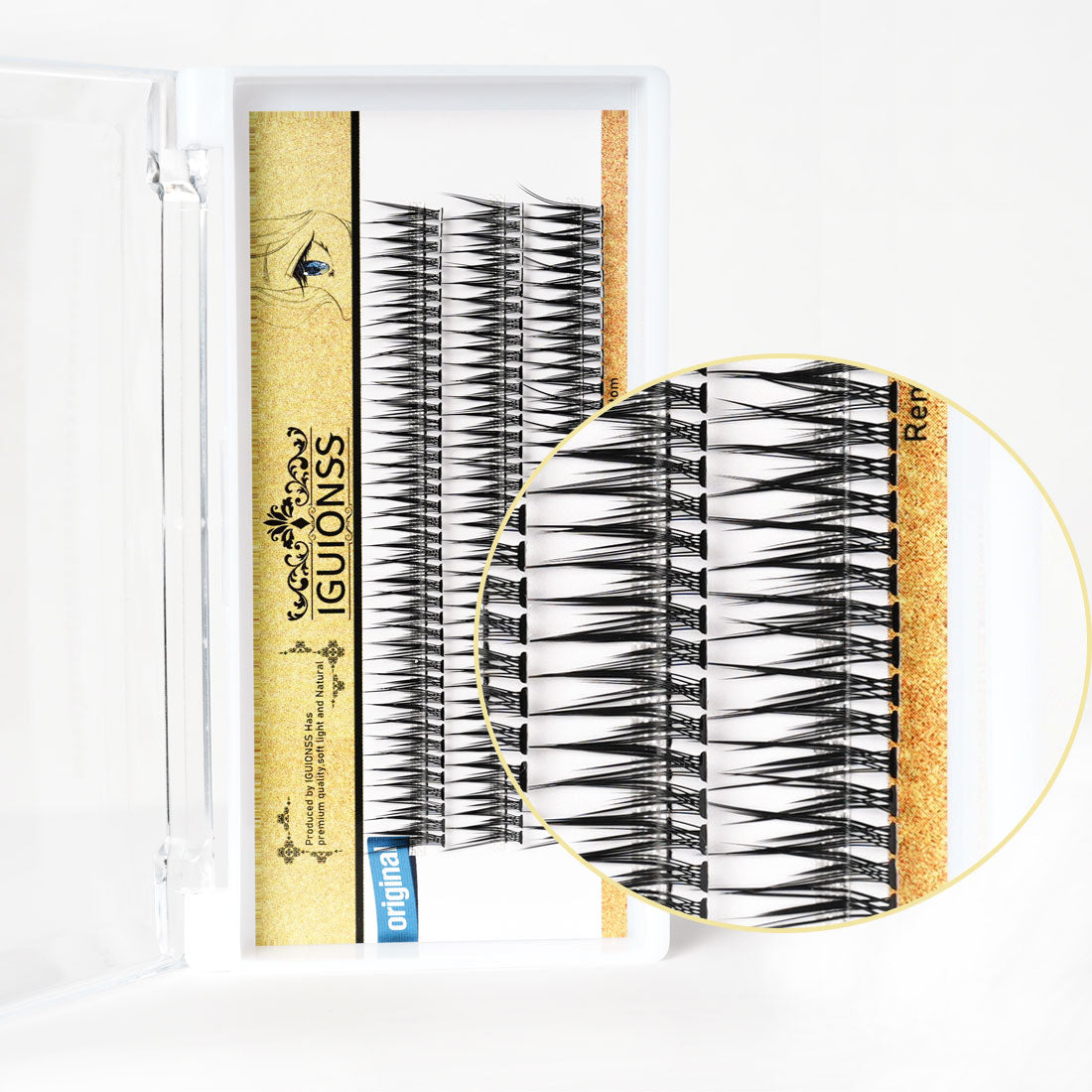 IGUIONSS 210L L Curl Lash Clusters – Single Length 10–15mm