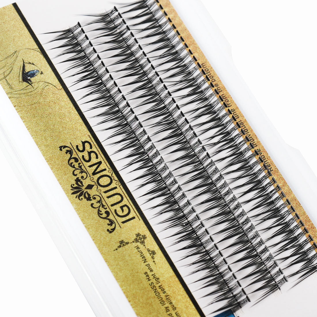 IGUIONSS 210L L Curl Lash Clusters – Single Length 10–15mm