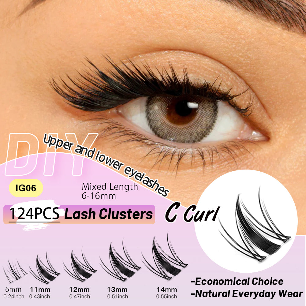 IGUIONSS DIY lash kit tools including Bond, Seal, Remover and applicator tweezers