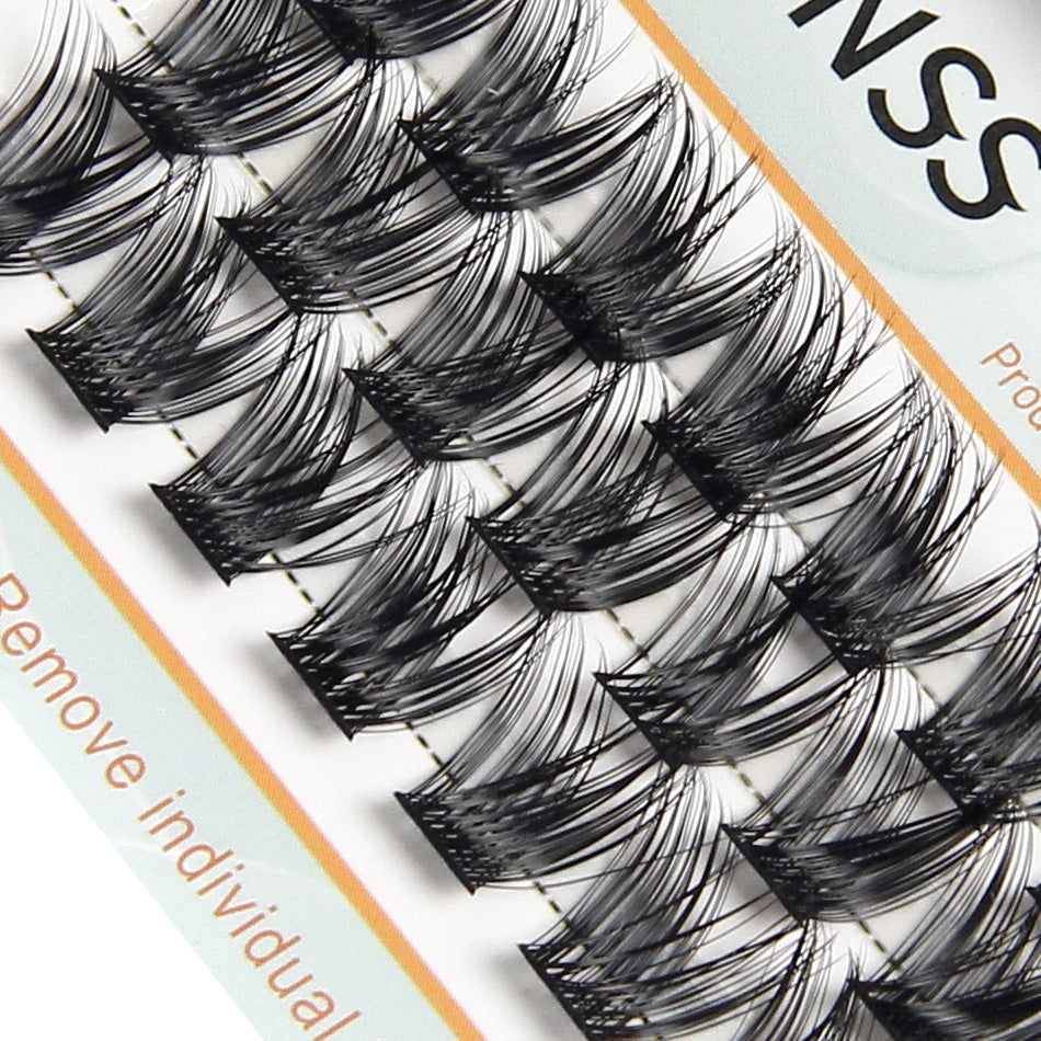 Close-up of IGUIONSS IG2550 dense heat-bonded lash clusters
