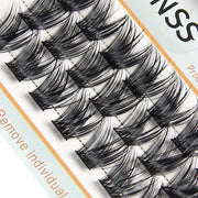 Close-up of IGUIONSS IG2550 dense heat-bonded lash clusters