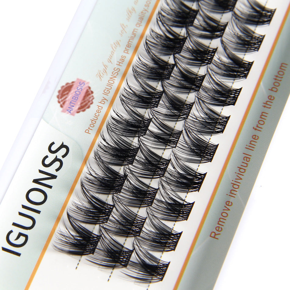IGUIONSS IG2550 dense volume lash clusters with heat bonded bases