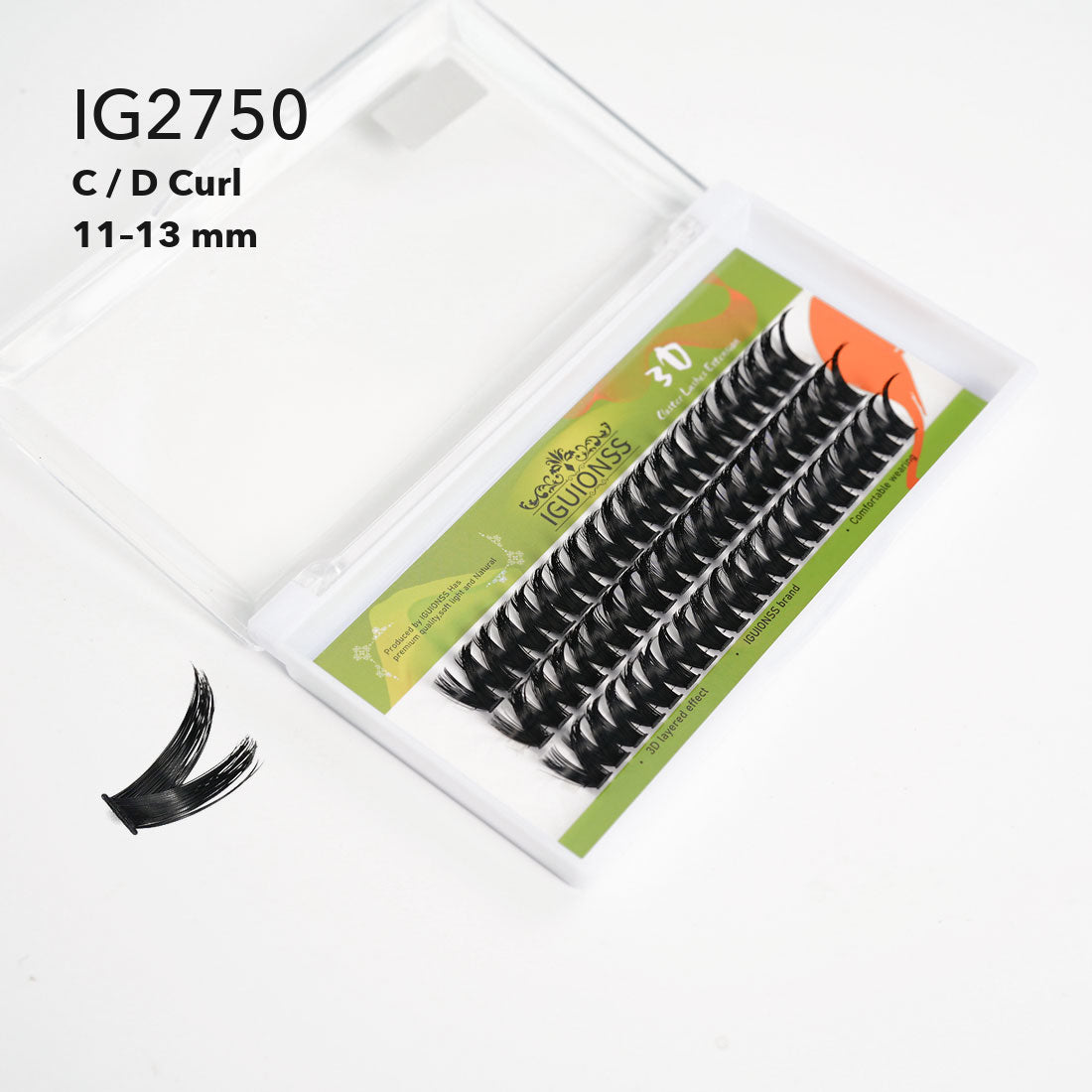 IG2750 C D curl and 11 to 13mm lash options