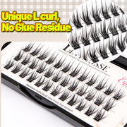 LINYAGSSE IG2350 L curl lash clusters with clean no-residue bases