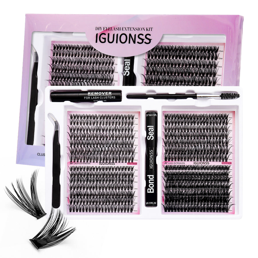 560PCS D Curl DIY Lash Cluster Kit – 30D/40D/60D/80D, 9–16mm