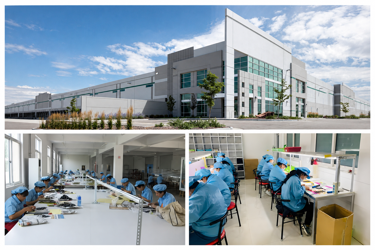 Lash product packaging and factory quality-review workspace