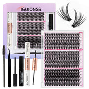 IGUIONSS 30D 40D 50D 300-piece DIY lash cluster kit with tools