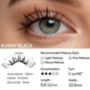 IGUIONSS Bunny Black soft magnetic lashes, 11mm maximum length and 23mm band width