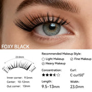 IGUIONSS Foxy Black soft magnetic lashes, 13mm maximum length and 23mm width