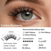 IGUIONSS Golden Moments soft magnetic lashes, 13mm maximum length and 24mm band width
