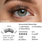 IGUIONSS Graceful soft magnetic lashes, 15mm maximum length and 24mm band width