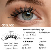 IGUIONSS Ice Black soft magnetic lashes, 11mm maximum length and 23mm band width