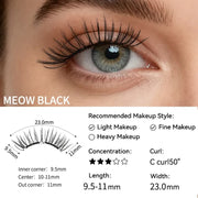 IGUIONSS Meow Black soft magnetic lashes, 11mm maximum length and 23mm width