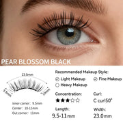 IGUIONSS Pear Blossom Black soft magnetic lashes, 11mm maximum length and 23mm band width