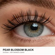 IGUIONSS Pear Blossom Black soft magnetic lashes worn on eye