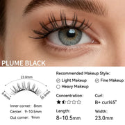 IGUIONSS Plume Black soft magnetic lashes, 10.5mm maximum length and 23mm width