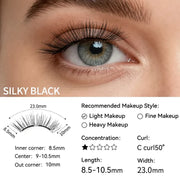 IGUIONSS Silky Black soft magnetic lashes, 10.5mm maximum length and 23mm band width