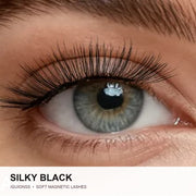 IGUIONSS Silky Black soft magnetic lashes worn on eye