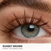 IGUIONSS Sunset Brown soft magnetic lashes worn on eye