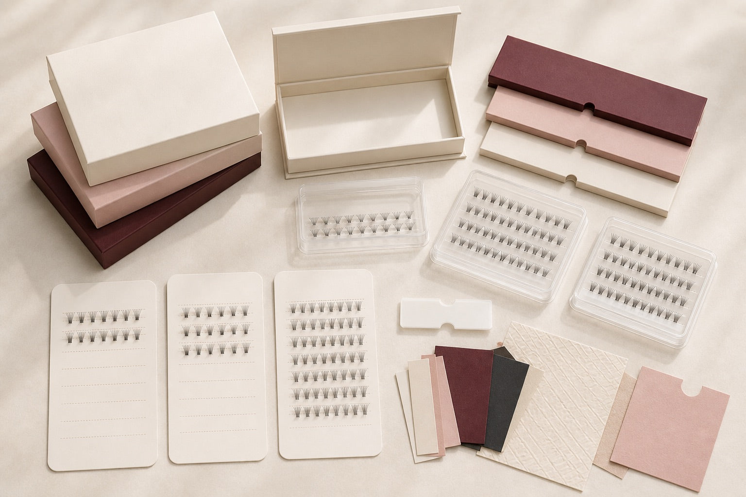 Custom lash product and packaging development workspace